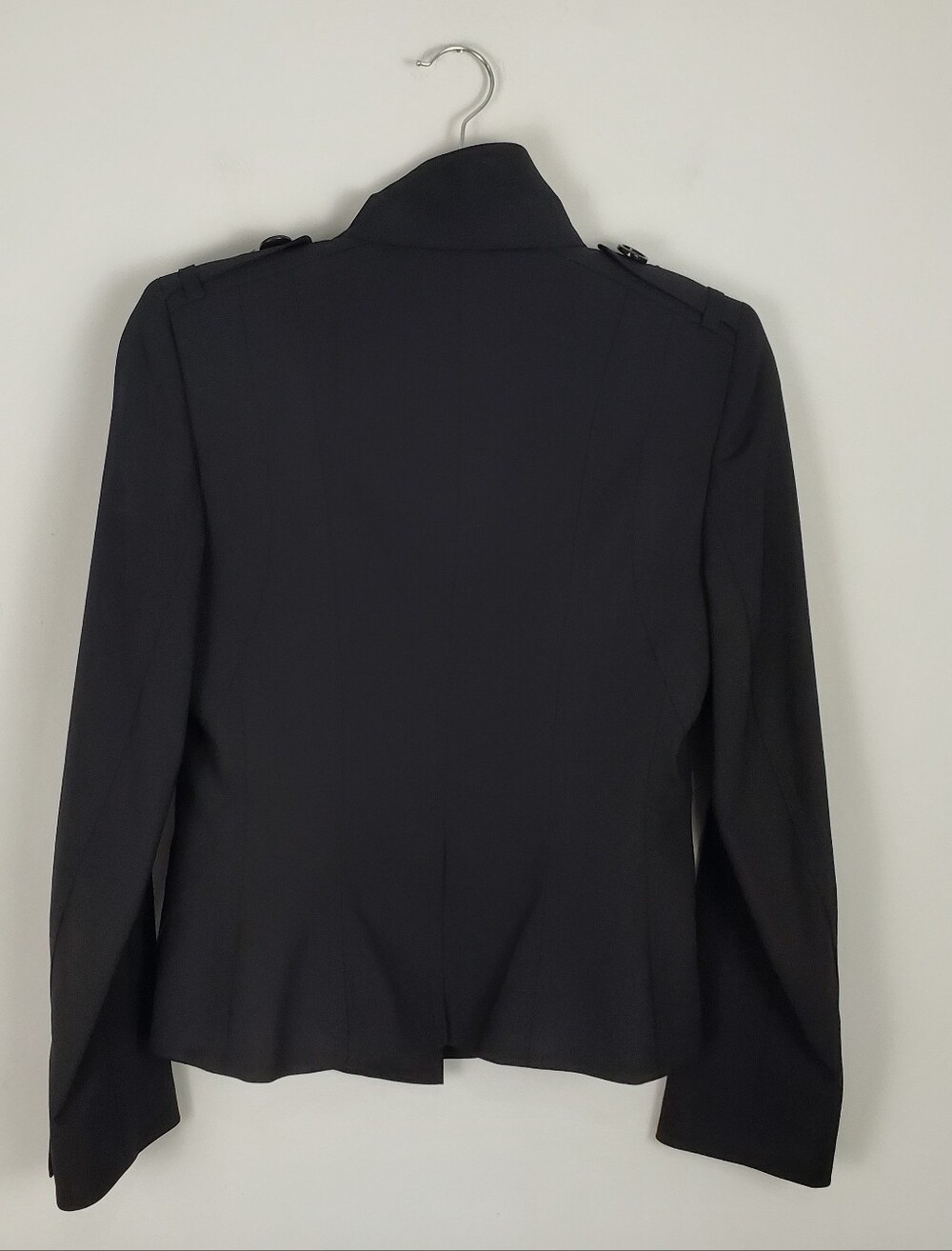 BURBERRY LONDON SLIM FIT BLACK Wool JACKET SIZE UK 4/  US 2 - Picture 9 of 16